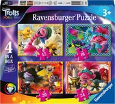 Ravensburger Trolls 2 World Tour 4in1box puzzel - 12+16+20+24 stukjes - kinderpuzzel