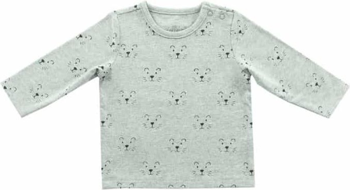 62/68 - Jollein longsleeve Little lion grey Maat 62/68