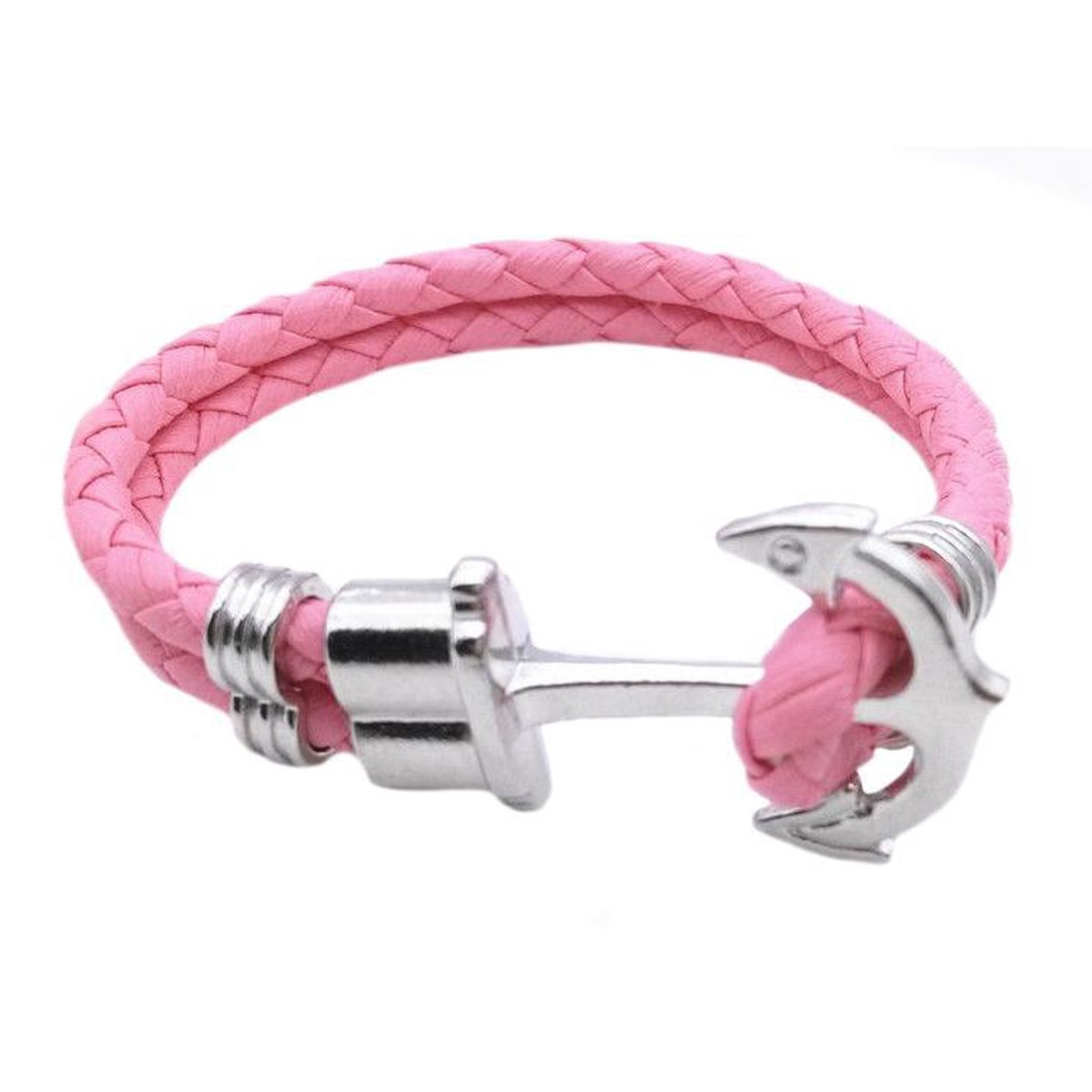 Roze vrouwen armband met anker
