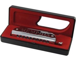 Chromatisch  Mondharmonica - 10 gaats - 40 tonen -  Memphis  MH-007A