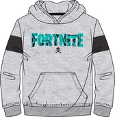 Fortnite sweater - hoodie - grijs - maat 164 cm / Licentie FORTNITE