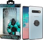 ATB Design Ring Houder Case TPU Samsung S10 - Transparant