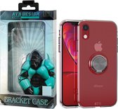 ATB Design Ring Houder Case TPU iPhone Xr - Transparant