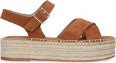 Sacha - Dames - Cognac sandalen met plateau zool - Maat 42