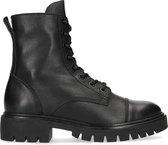 Sacha - Dames - Zwarte leren biker boots - Maat 40