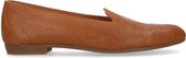 Sacha - Dames - Cognac leren loafers met structuur - Maat 37