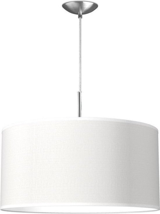 Home Sweet Home hanglamp Bling - verlichtingspendel Tube Deluxe inclusief lampenkap - lampenkap 50/50/25cm - pendel lengte 100 cm - geschikt voor E27 LED lamp - wit