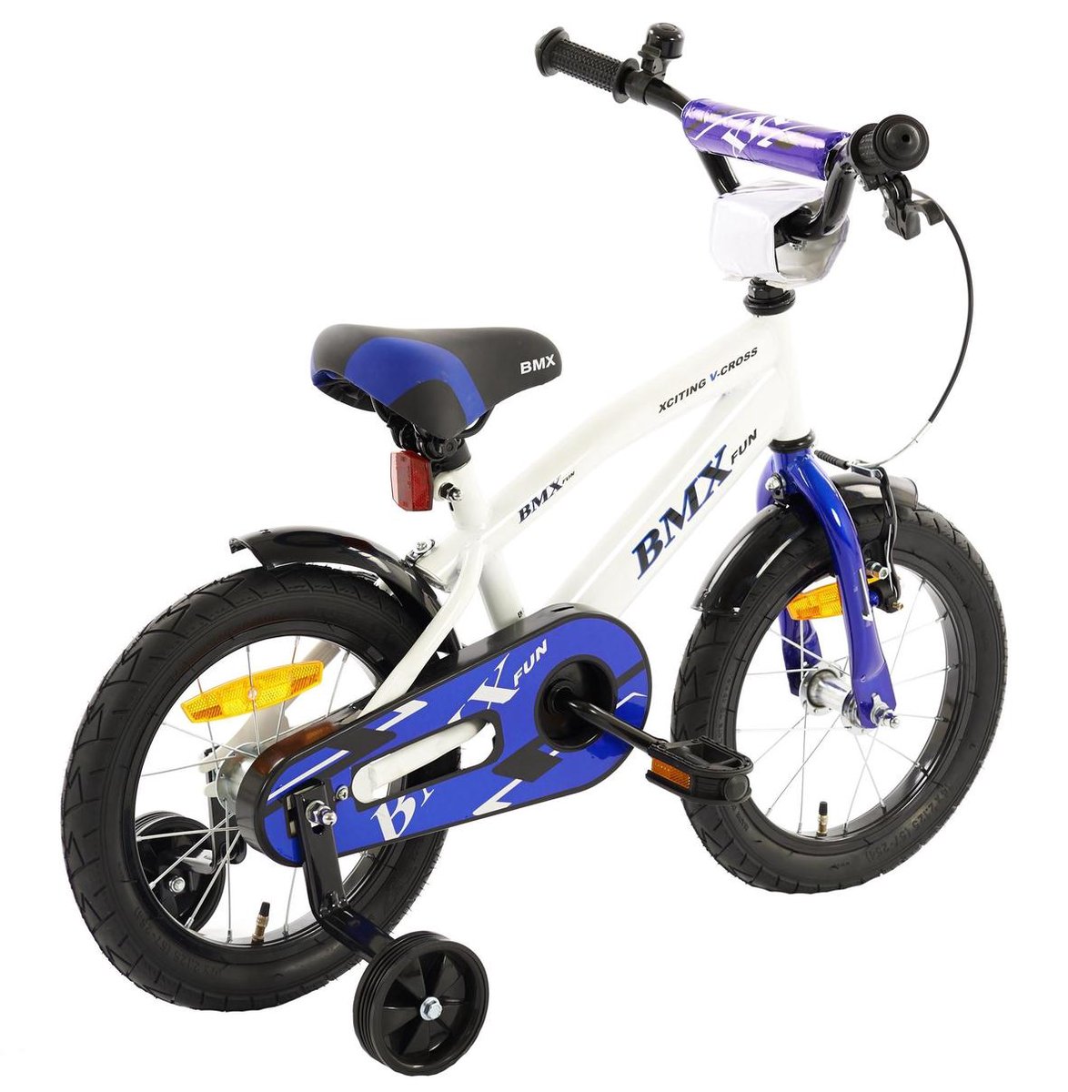 2Cycle BMX Kinderfiets - 14 inch - Wit - Jongensfiets | bol.com