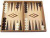 Afbeelding van het spelletje Eik en Walnoot houtprint Backgammon set - Luxe - 30z17 cm  Top Kwaliteit