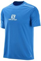 Salomon Stroll Logo t-shirt blauw Maat L