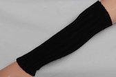 Hirsch Natur Beenwarmers - Zwart -100% scheerwol (organic) - one size