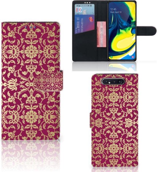Samsung Galaxy A80 Wallet Case Barok Pink 5584