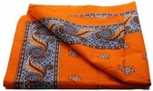 Boeren zakdoek oranje  Harlekijn 58 x 58 cm  - 58