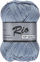 Lammy yarns Rio katoen garen - midden grijs (839) - naald 3 a 3,5 mm - 1 bol