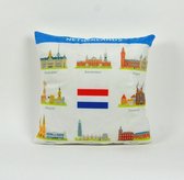 Pillowcity - Nederland / Steden Sierkussen / Kinderkamer Decoratie / Babyshower Cadeau / Decoratie Kussen   / 45 x 45cm / Fluweel Stof / Incl Vulling