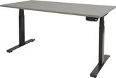 Zit Sta Bureau - T-poot Elek 120x80 grijs -zwart frame