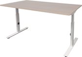 Verstelbaar Bureau - Linesto 200x80 lindb. - wit frame