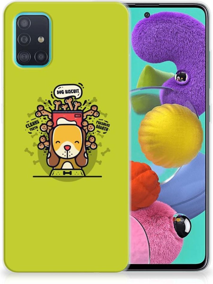Samsung Galaxy A51 Telefoonhoesje met Naam Doggy Biscuit
