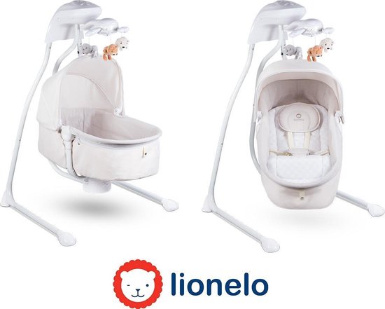 Lionelo Henny - Wieg en schommelstoel - Geschikt voor 0-36 maanden - Beige