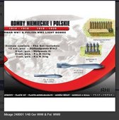 Modelbouw pakket Mirage-Hobby Mirage 248001 1/48 Ger WWI & Pol. WWII light bombs