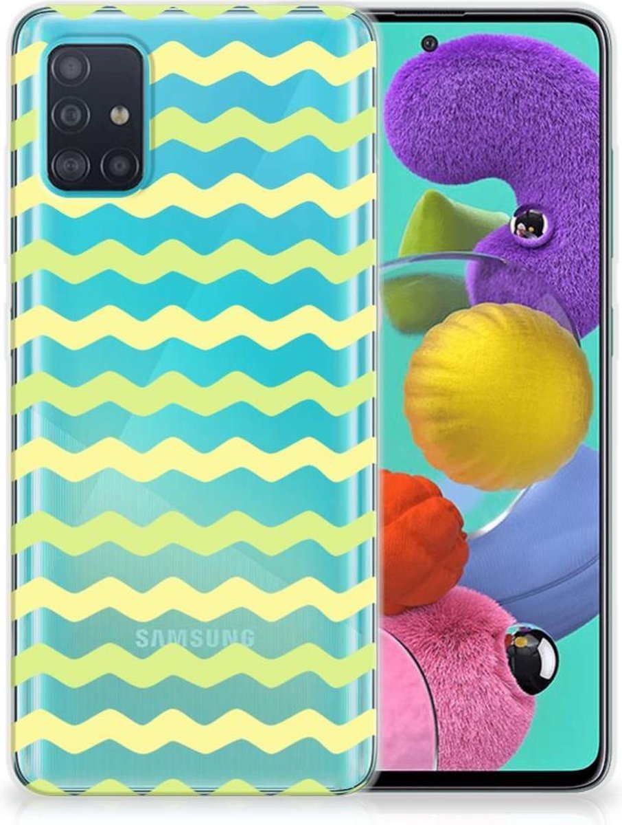 Samsung Galaxy A51 TPU bumper Waves Yellow
