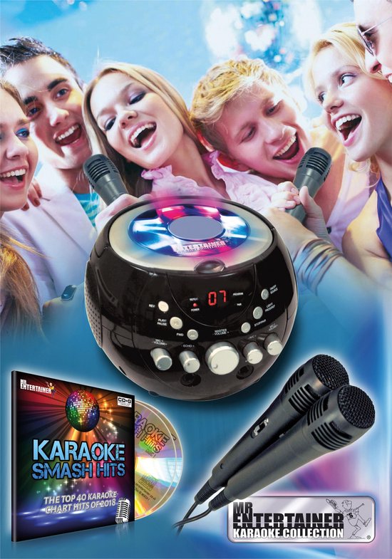 Mr Entertainer KAR121 CDG karaoke machine met bluetooth