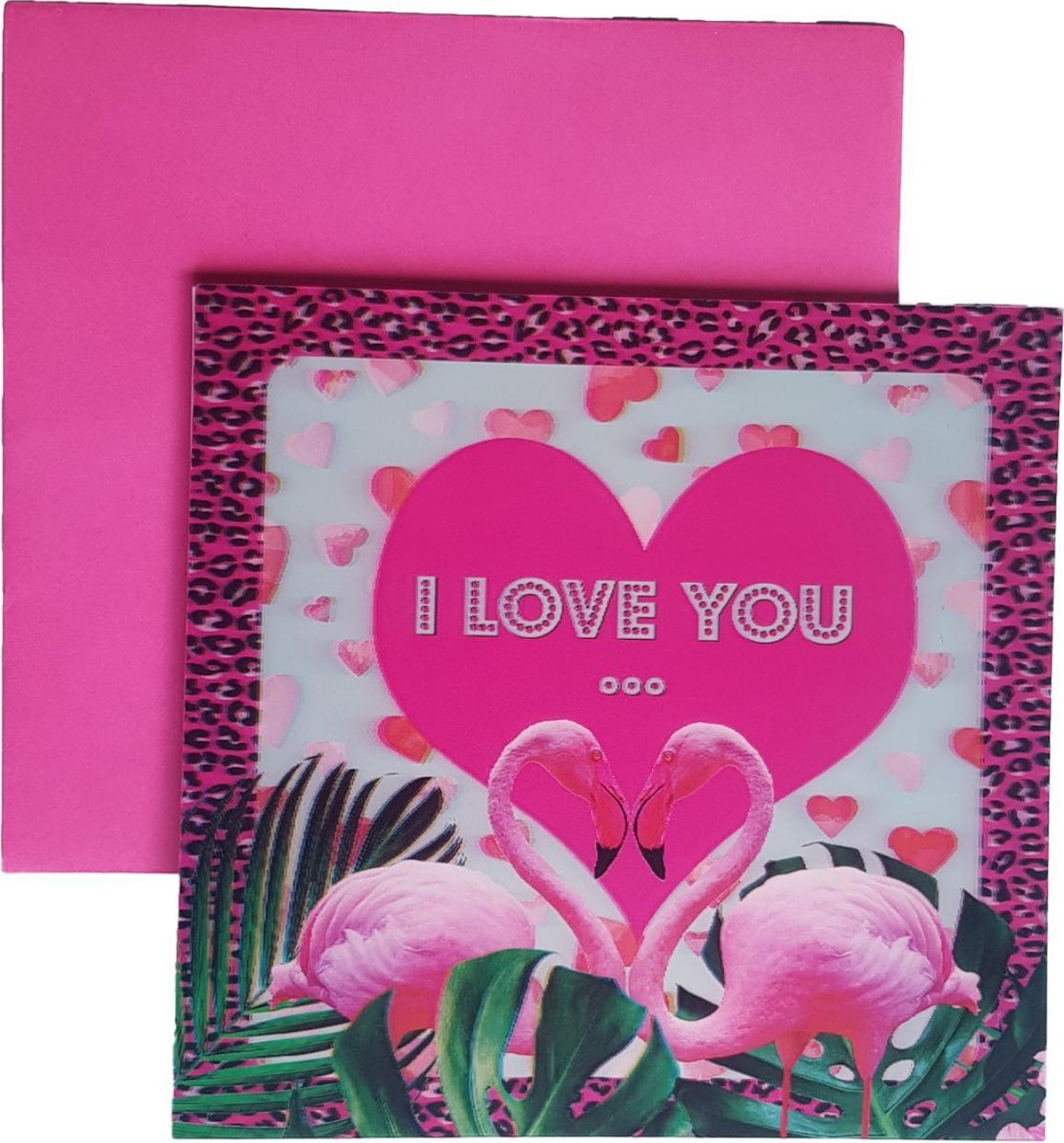 Valentijnskaart “Flamingo”
