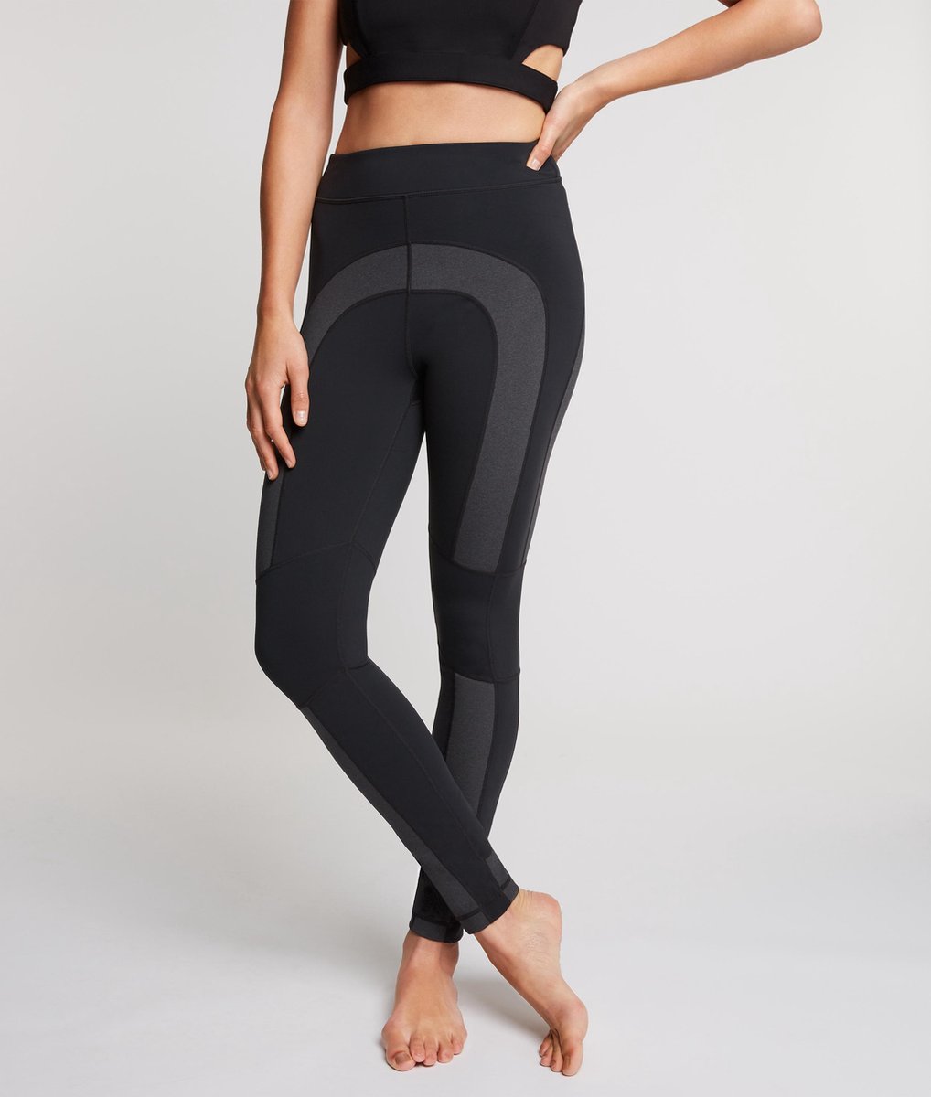 Zense - Dames Yoga Legging Leah Colorblock - Zwart - L