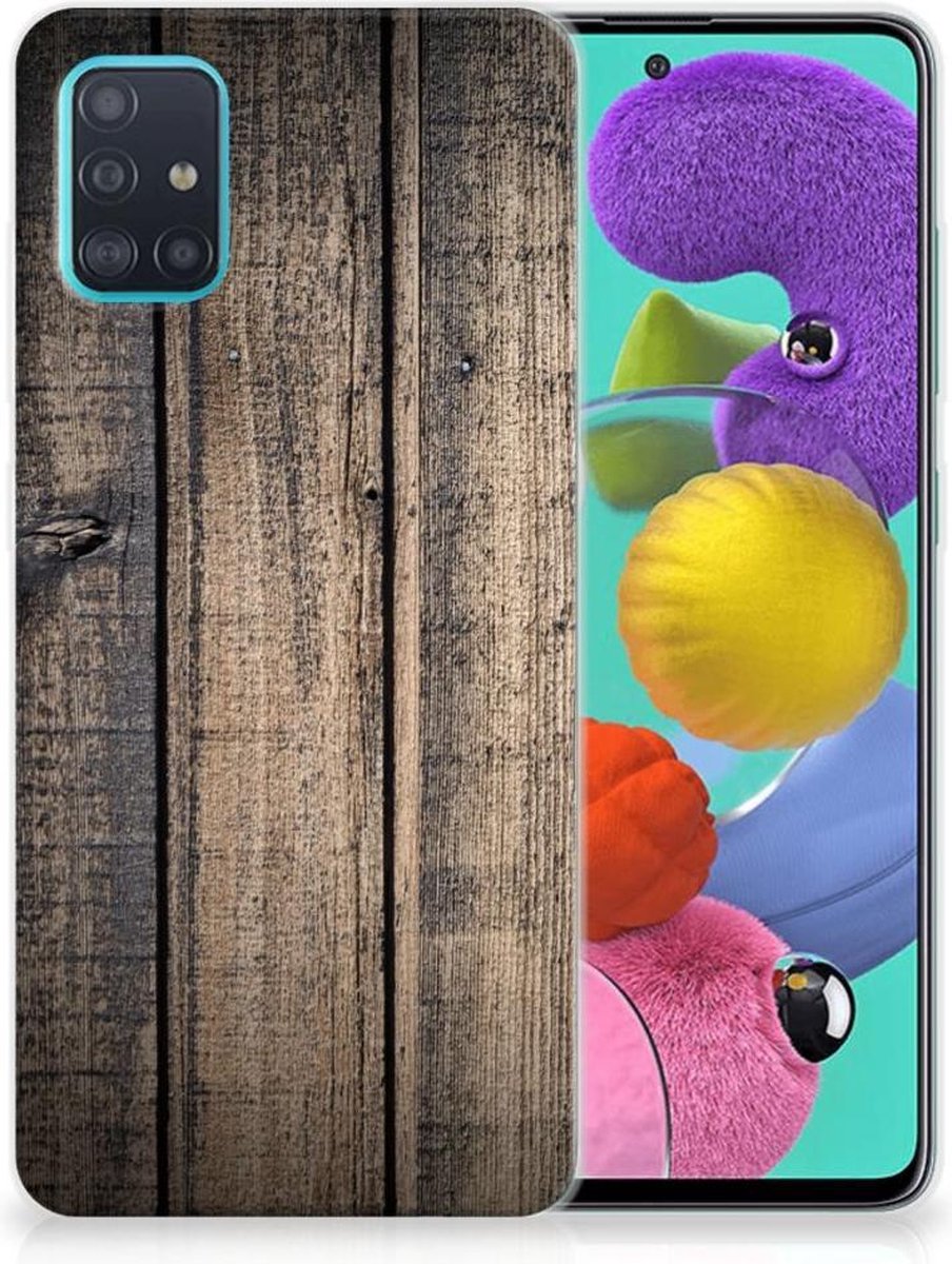 Samsung Galaxy A51 Bumper Hoesje Steigerhout