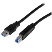 USB A to USB B Cable Startech USB3CAB2M Black