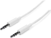 StarTech.com Câble stéréo / audio blanc mince 3,5 mm 1 m M / M