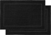Lumaland Badmat - Set van 2  - 100% katoen - 50 x 80 cm - Zwart