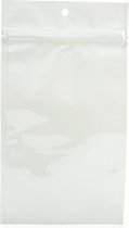 Gripzakjes - Wit en Transparant - Opbergzakje - Zip Lock - 60 x 100 mm - per 100 stuks