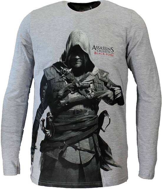 Assassins Creed Black Flag Longsleeve Grijs - Official Merchandise ...