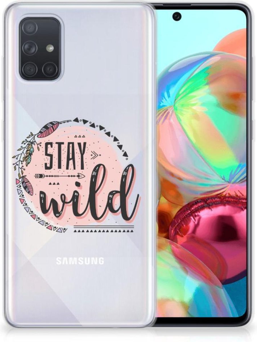 Samsung Galaxy A71 Telefoonhoesje met Naam Boho Stay Wild