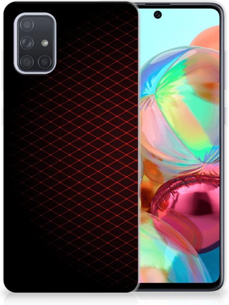 Samsung Galaxy A71 TPU bumper Geruit Rood
