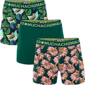 Muchachomalo Digital nature Heren boxershort - 3 pack - print/Groen - Maat M