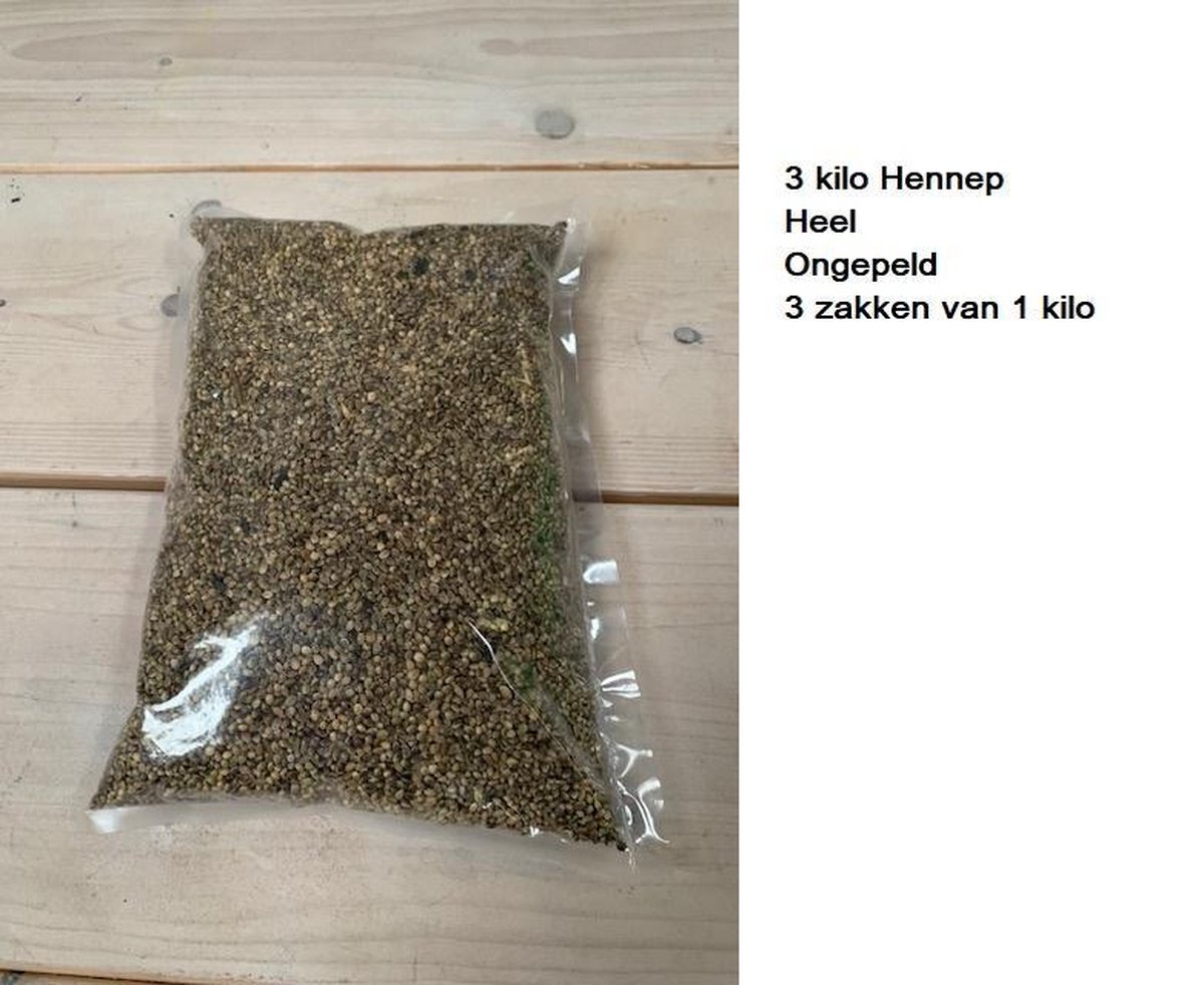 bol.com | Hennep Zaad - Karper vissen - HEEL (ongepeld)- 3 Kilo