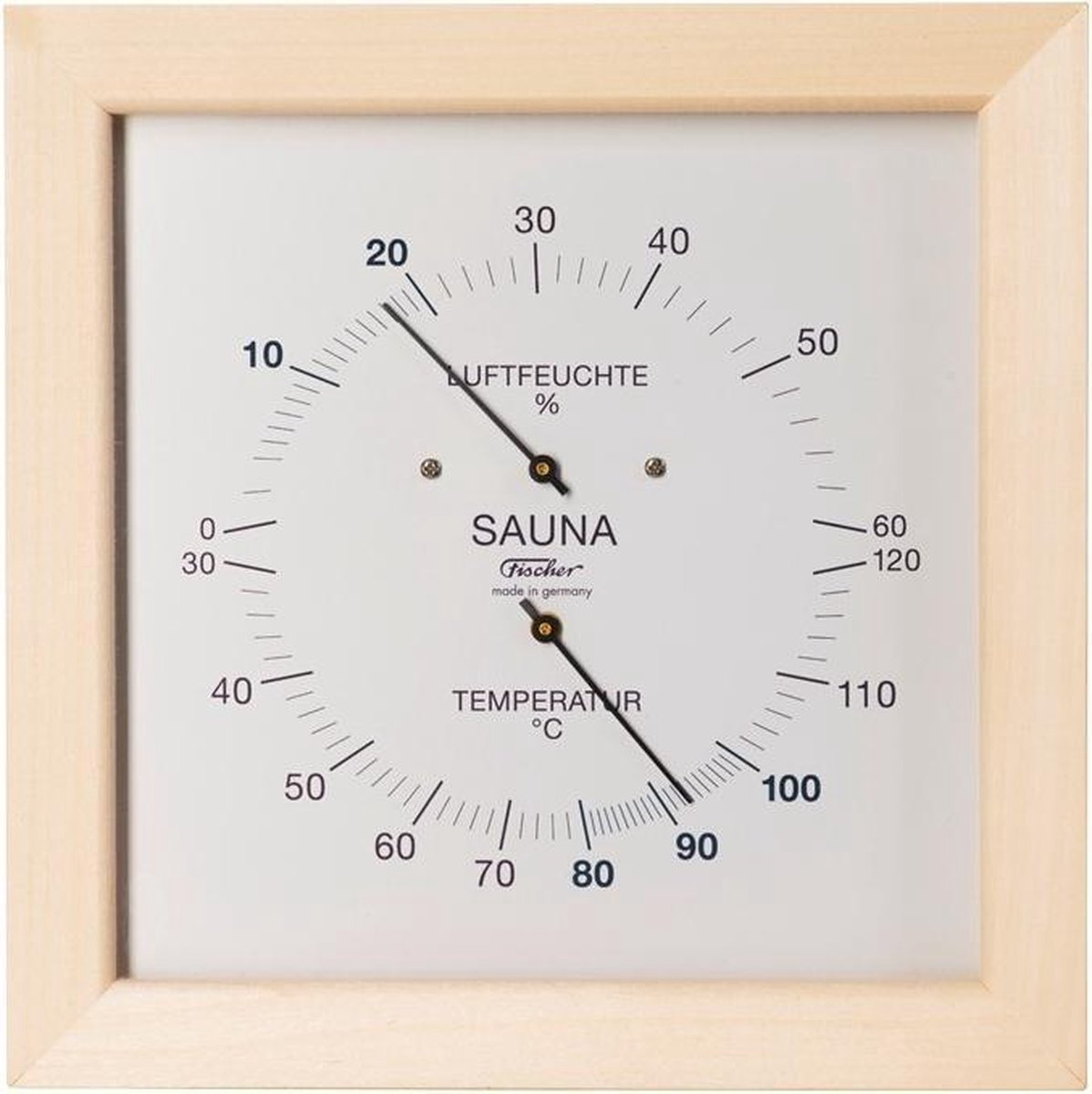 Fischer | Sauna thermohygrometer 200 x 200 mm - Feingerätebau Fischer