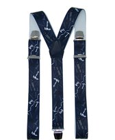 Bretels Timmerman (donkerblauw) met brede extra sterke stevige Clips