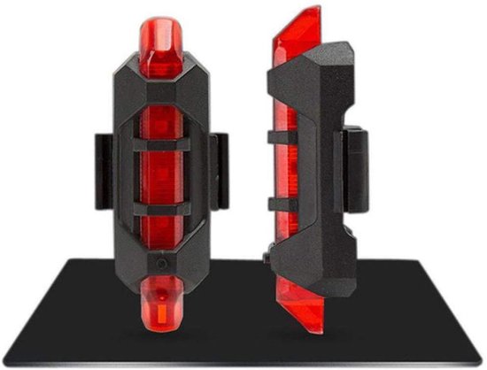 fietsverlichting fiets achterlicht ROOD led usb oplaadbaar — afbeelding 4