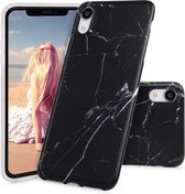 Marmer cover geschikt voor Apple iPhone XR Hoesje Zwart