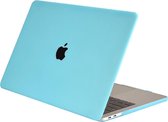 Lunso Geschikt voor MacBook Air 13 inch (2018-2019) cover hoes - case - Mat Lichtblauw