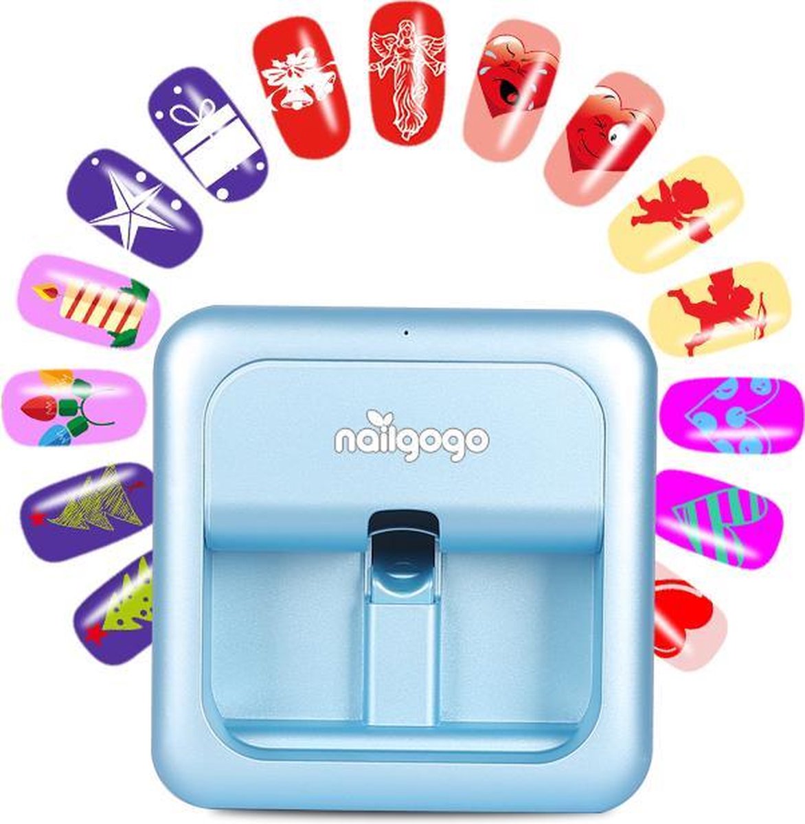 NAGEL GELLAK PRINTER blauw nailgogo nail printer machine
