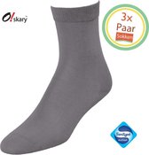 Sokken Dames | 3 Paar Damessokken grijs | Grijze damessokken| Anti-bacterieel door Zwitserse Sanitized® | Maat 39-41