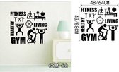 3D Sticker Decoratie Nieuw Vinyl Muursticker Afneembaar wanddecor Fitness Gym Workout Citaat Oefening Sticker op de muur Kamerdecoratie - GYM50 / Small