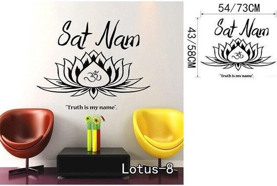 3D Sticker Decoratie 3D OM Teken Mandala Boeddha Lotus Muurstickers Home Decor Computer Bloem Sticker Vinyl zelfklevende stickers Muurdecoratie - zwart / Small