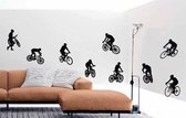 3D Sticker Decoratie PW80 Fietser Fietsen Fietsen Wall Art Decals Vinyl Sport Muursticker Interieur Verwijderbare muurschildering