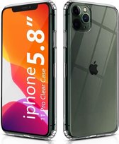 DrPhone iOS Smartphone 11 PRO TPU Siliconen Schokbestendig Hoesje met Bumperafdekking – Transparant