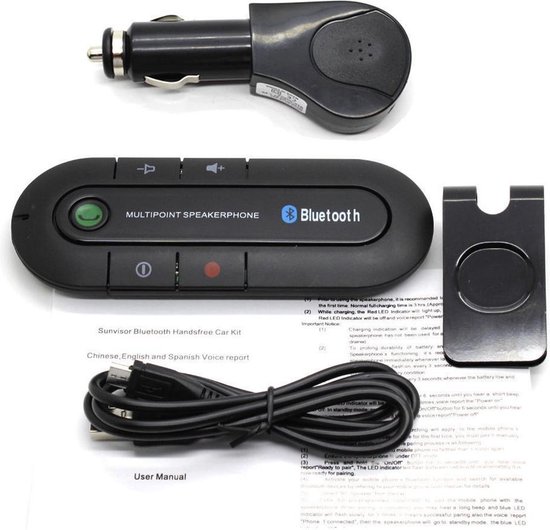 Willen Makkelijker maken zuur S&C - handsfree Bluetooth Carkit auto telefoon| Car Kit | Handsfree bellen  in de Auto... | bol.com